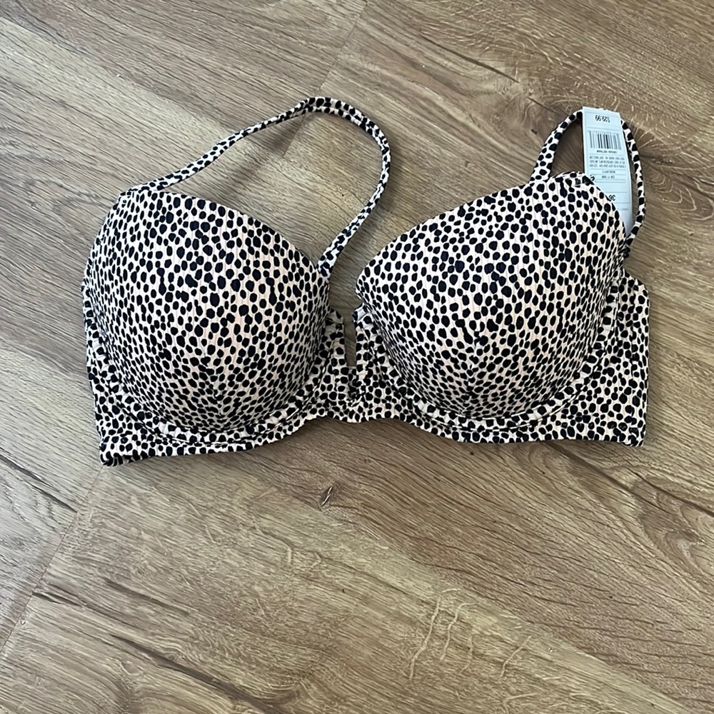 Leopard bathing suit top